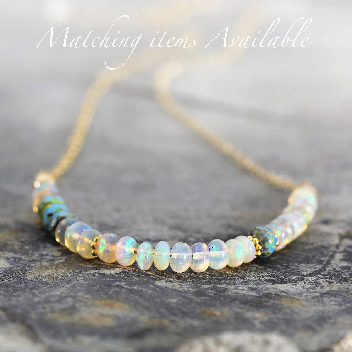 Ethiopian Opal Necklace Gold or Silver, Iridescent October Birthstone Necklace, Opalescent Fairy Jewelry, Handmade Gemstone Necklace